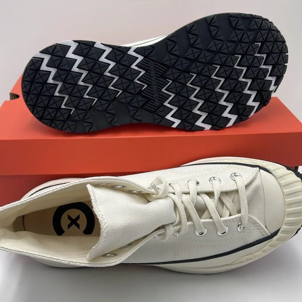 Converse WMNS CHUCK 70 AT-CX HI VINTAGE WHITE/EGRET/BLACK A01682C Platforms Snkr